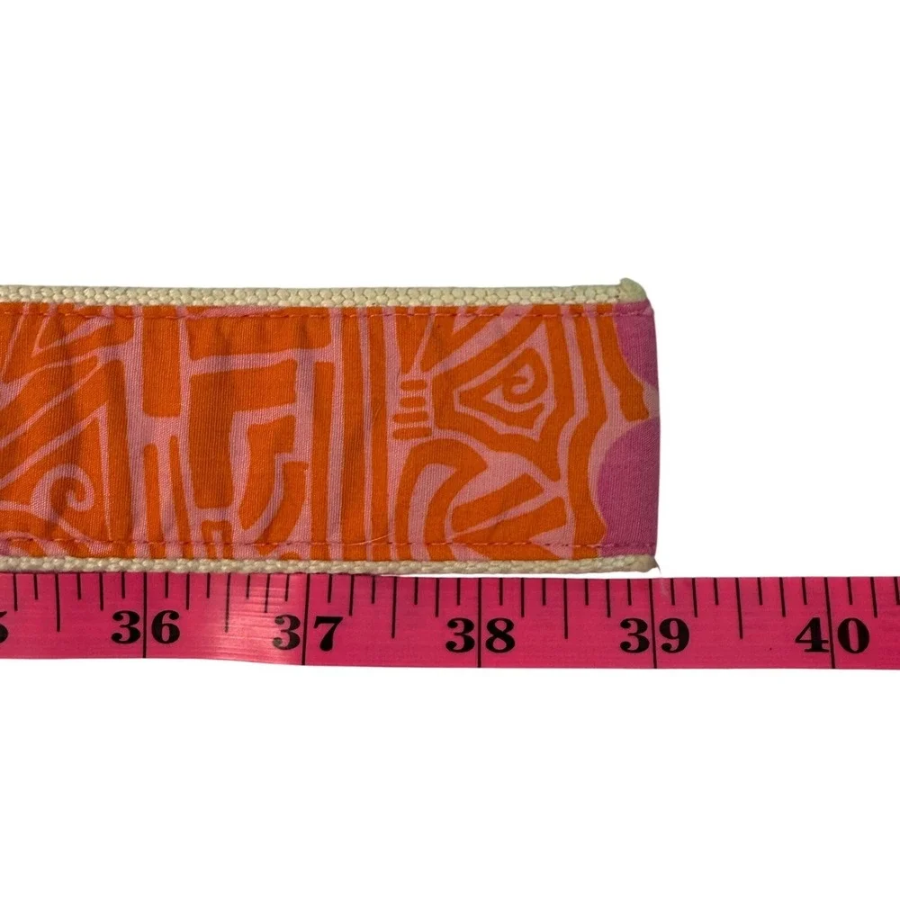 Lilly Pulitzer Belt Canvas Tropical Floral Print D Ring Women M‎ Cotton